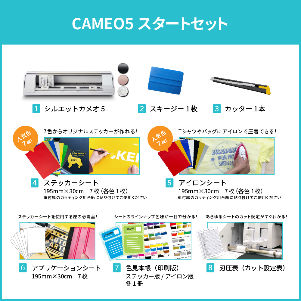 シルエットカメオ5(silhouette-CAMEO5) スタートセット 小型カッティングマシン シルエットジャパン [CAMEO5-OTO]