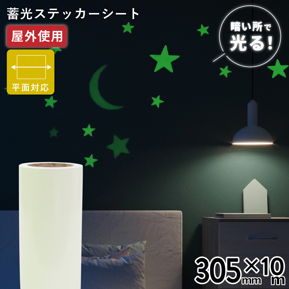 蓄光ルミナス TLX [305mm幅×10mロール] カッティング用ステッカーシート [TLX-03W]