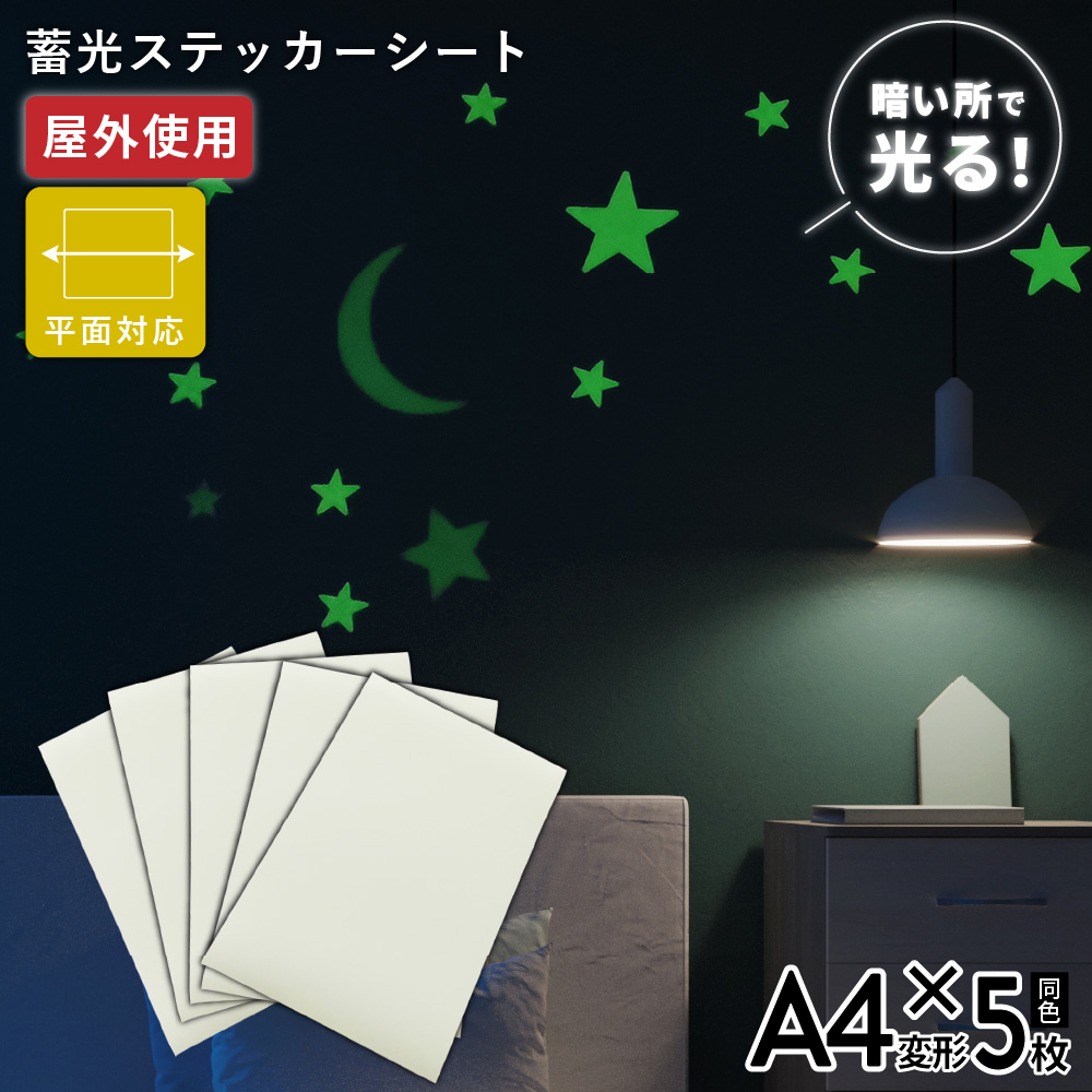 蓄光ルミナス TLX [A4変形判 (195mm×300mm) 5枚] カッティング用ステッカーシート [A4-TLX-13]