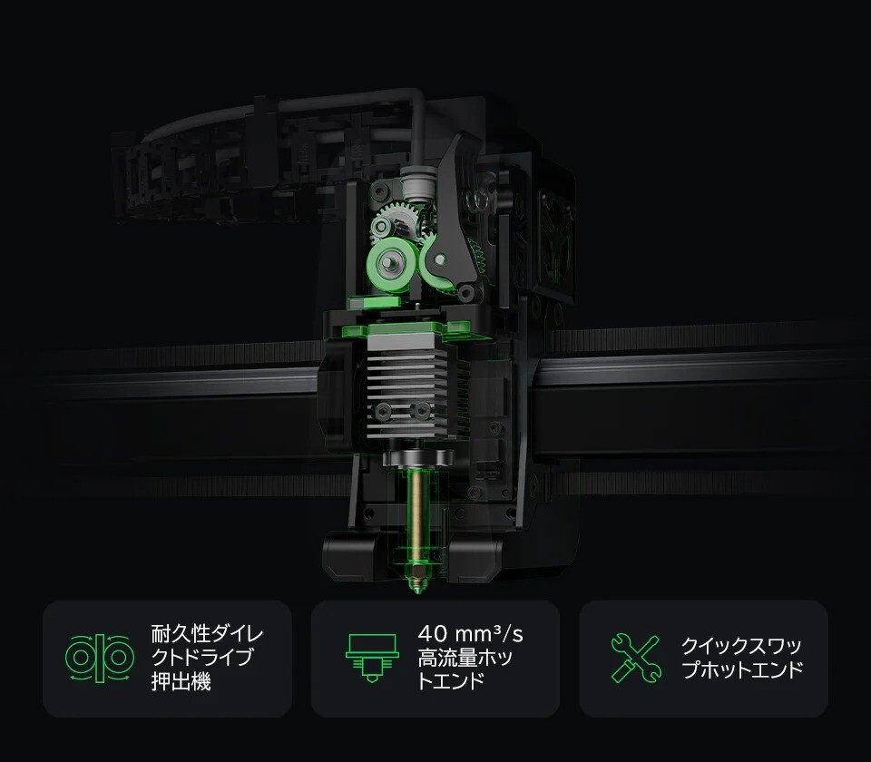 K2 Pro ダイレクトドライブエクストルーダー 自動磁気カッター