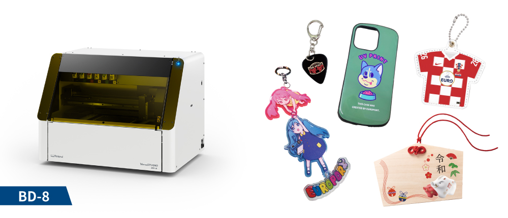 UVプリンターBD-8の画像とサンプル