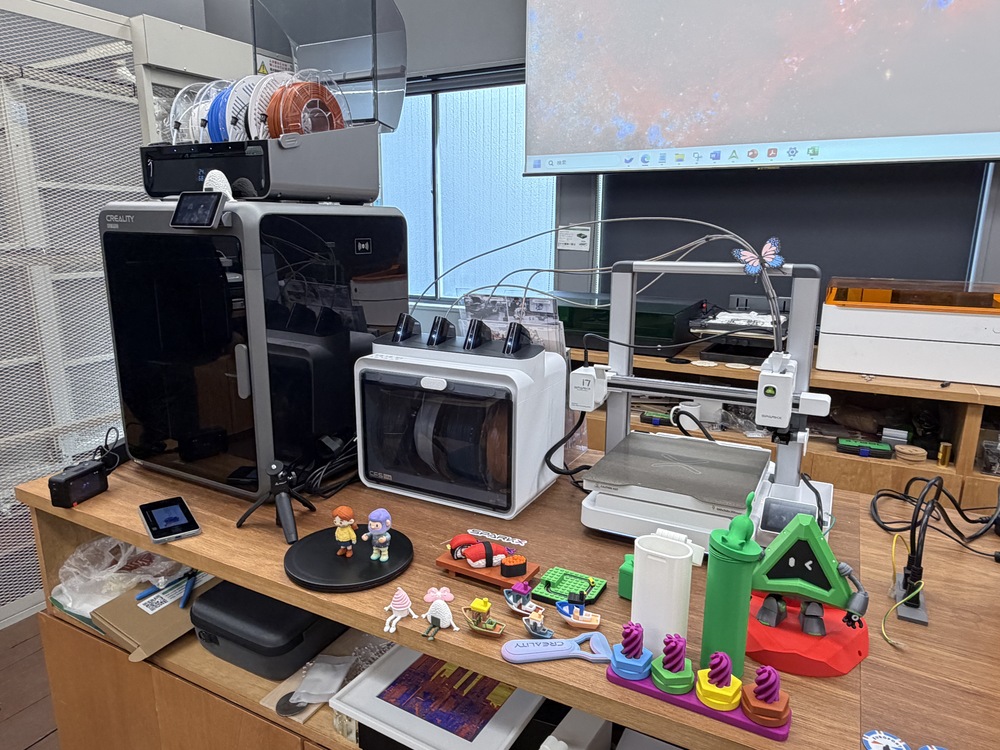 Crealityの３Dプリンター展示の様子