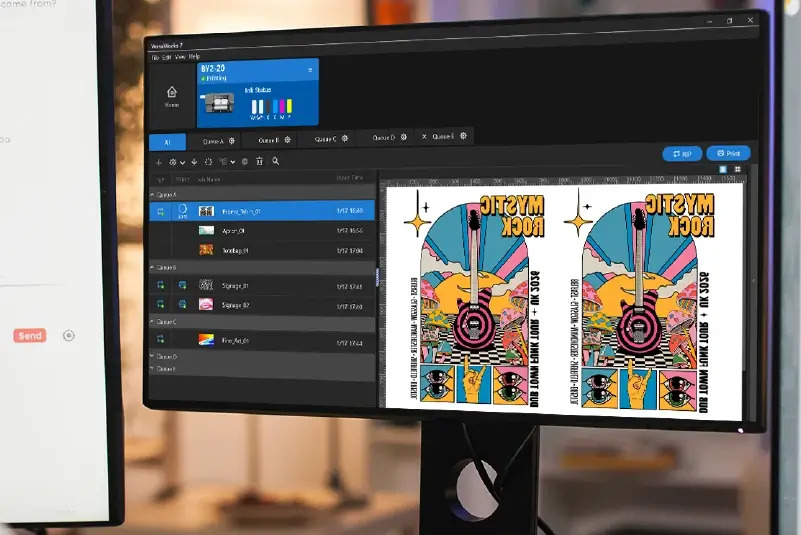 VersaWorks 7の操作画面