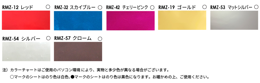 アイコンと色チップ