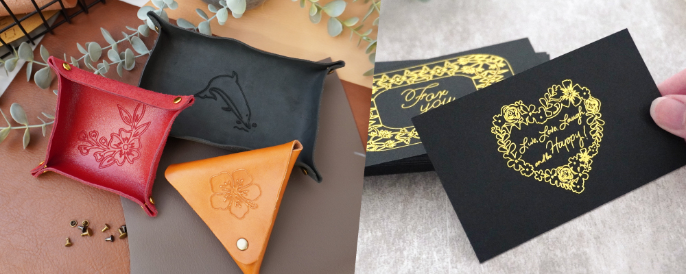 ステッカー、アイロンプリント、紙以外のサンプル画像