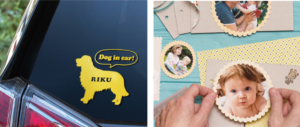 ステッカー、スクラップブッキングなどのサンプル