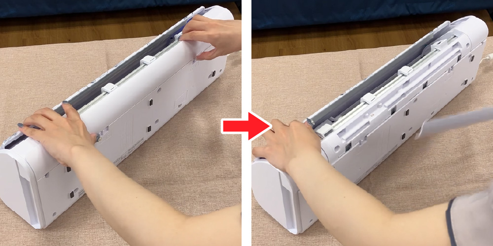 カメオにセットする様子