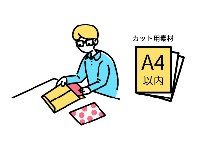 ご依頼の材料をユーロポート宛に送ってください。<br />指定がある場合はデータも送付ください。