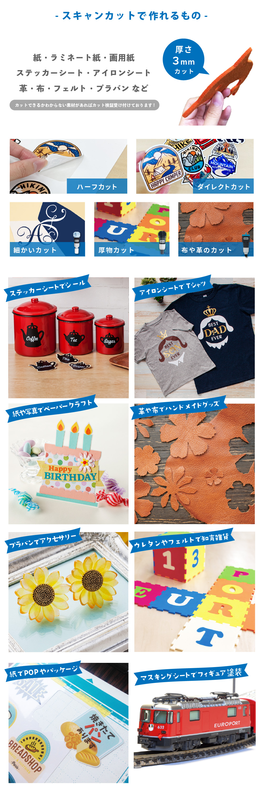 スキャンカットSDX1010EPでつくれるもの