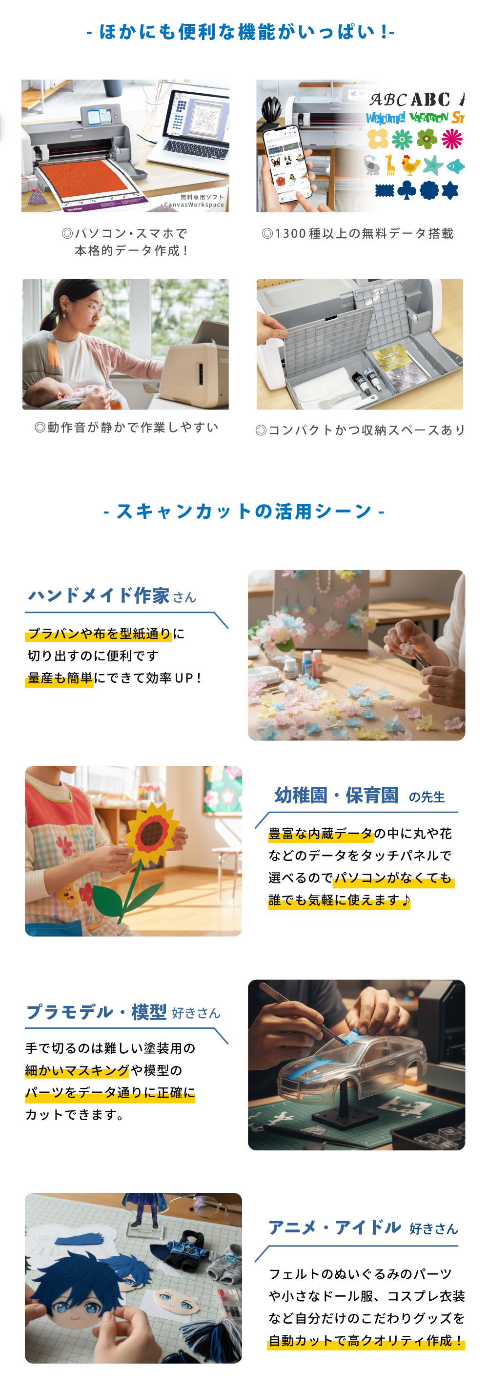 スキャンカットSDX1010EPの便利な機能と活用シーン