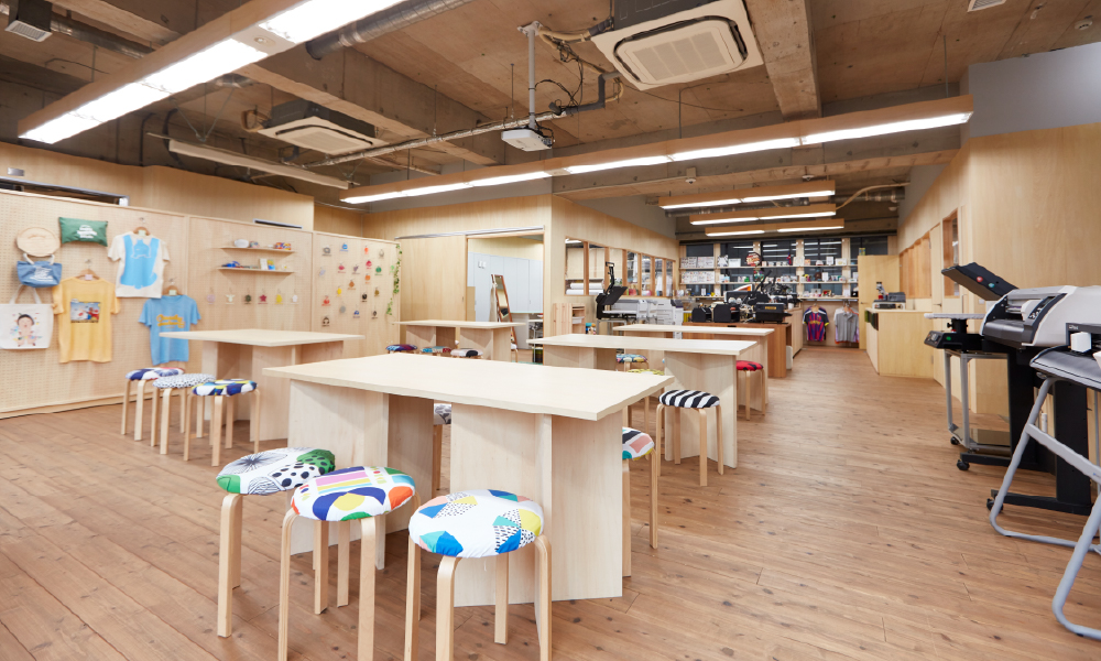本社ショールーム2Fの展示フロアの写真