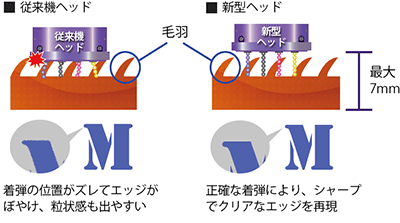 旧型ヘッドと新型ヘッドの比較