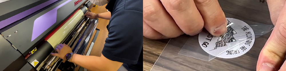 UV-DTFプリンターを操作するスタッフ